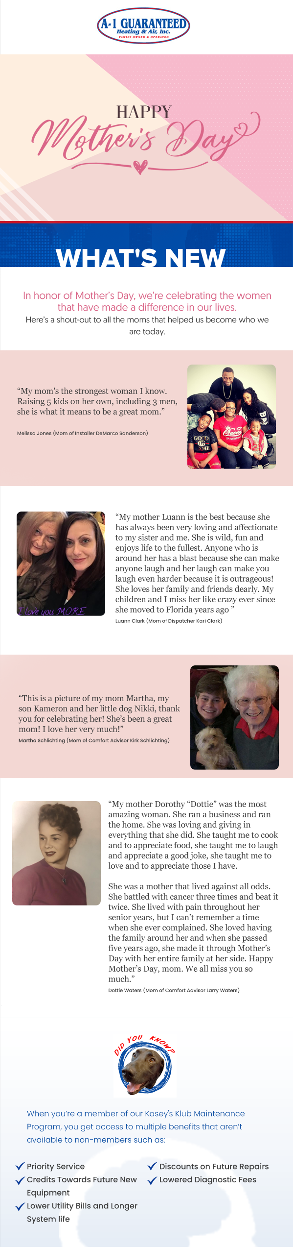 Mother's Day Newsletter 2019