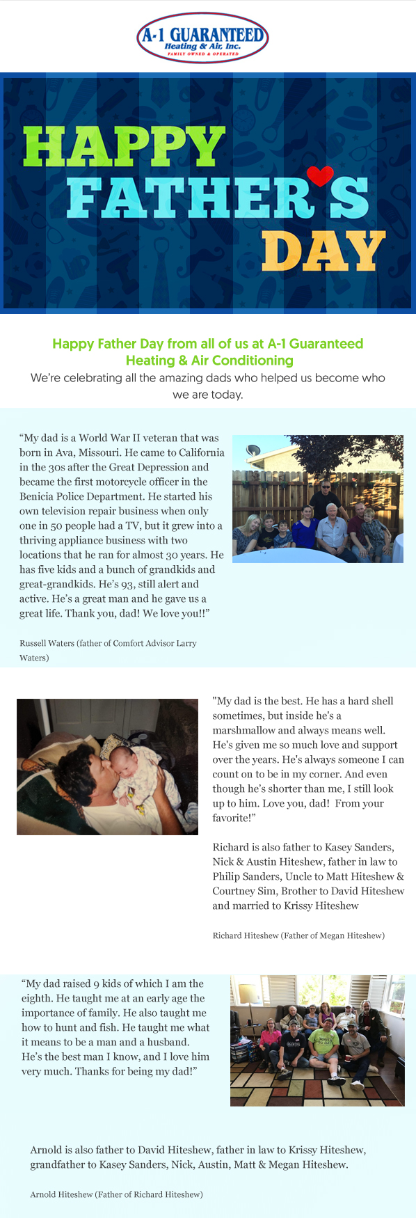 Father's Day Newsletter 2019 - Part 1