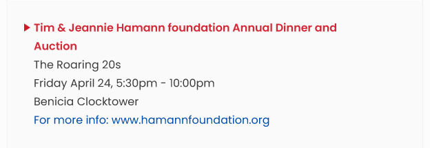 Tim & Jeannie Hamann Foundation Annual Dinner and Auction